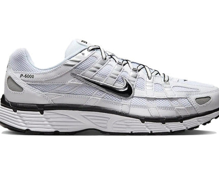 Nike P-6000 White Metallic Silver Black