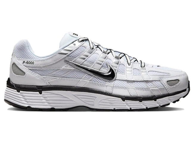 Nike P-6000 White Metallic Silver Black